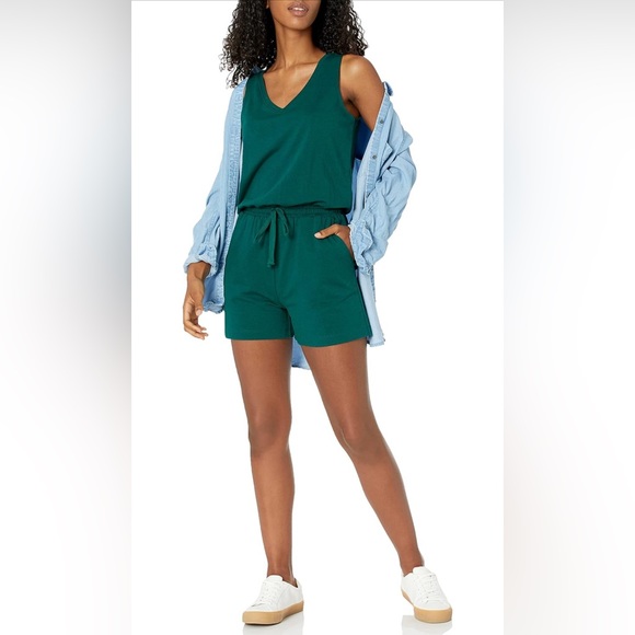 232. SMALL NWT Amazon Essentials Women's Studio Terry Fleece Romper - Picture 4 of 6